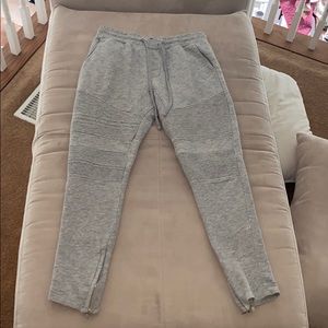 Sweatpants with zippers from pacsun.